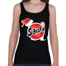 PRINTFASHION fanta santa - Női atléta - Fekete női trikó