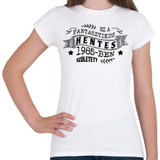 PRINTFASHION Fantasztikus hentes - Évszámmal - Női póló - Fehér