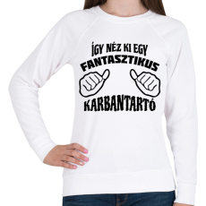 PRINTFASHION Fantasztikus karbantartó - Női pulóver - Fehér