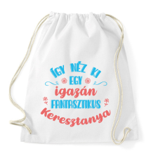 PRINTFASHION Fantasztikus keresztanya - Sportzsák, Tornazsák - Fehér tornazsák