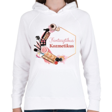 PRINTFASHION Fantasztikus Kozmetikus - Női kapucnis pulóver - Fehér női pulóver, kardigán