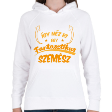 PRINTFASHION Fantasztikus szemész - Női kapucnis pulóver - Fehér női pulóver, kardigán