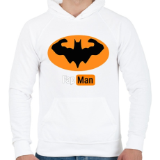 PRINTFASHION fapman - Férfi kapucnis pulóver - Fehér