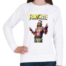 PRINTFASHION Far out man Fortnite - Női pulóver - Fehér női pulóver, kardigán