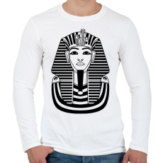PRINTFASHION fáraó - Férfi hosszú ujjú póló - Fehér