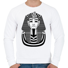 PRINTFASHION fáraó - Férfi pulóver - Fehér