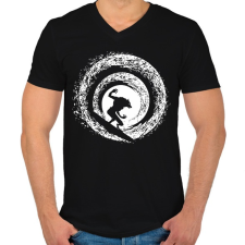 PRINTFASHION Farkas ember - Férfi V-nyakú póló - Fekete férfi póló