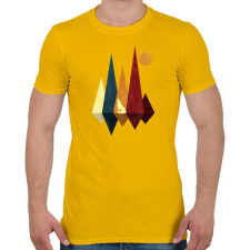 PRINTFASHION Farkas és hegyek 5 - Férfi póló - Sárga férfi póló