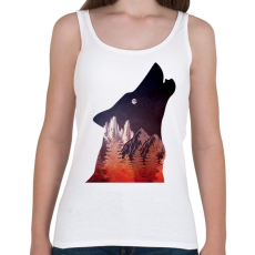 PRINTFASHION Farkas és hold - Női atléta - Fehér