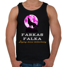 PRINTFASHION farkas falka legénybúcsú különítmény - Férfi atléta - Fekete atléta, trikó