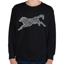 PRINTFASHION Farkas - fehér - Gyerek pulóver - Fekete gyerek pulóver, kardigán