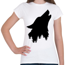 PRINTFASHION Farkas fej  - Női póló - Fehér