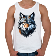 PRINTFASHION Farkas  - Férfi atléta - Fehér