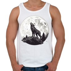 PRINTFASHION Farkas  - Férfi atléta - Fehér