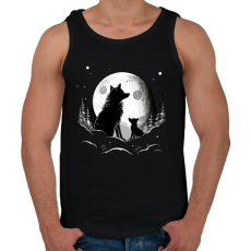 PRINTFASHION farkas - Férfi atléta - Fekete