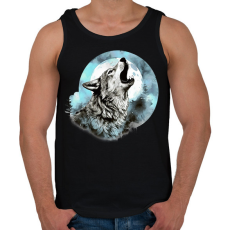 PRINTFASHION Farkas  - Férfi atléta - Fekete