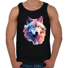 PRINTFASHION farkas - Férfi atléta - Fekete atléta, trikó