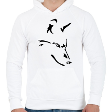 PRINTFASHION Farkas  - Férfi kapucnis pulóver - Fehér