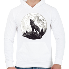 PRINTFASHION Farkas  - Férfi kapucnis pulóver - Fehér