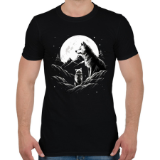 PRINTFASHION farkas - Férfi póló - Fekete férfi póló