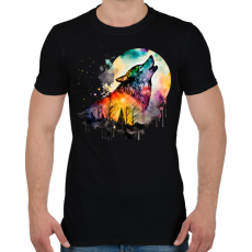 PRINTFASHION Farkas  - Férfi póló - Fekete