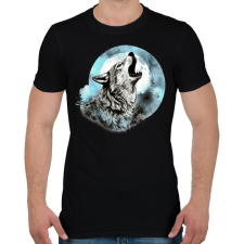 PRINTFASHION Farkas - Férfi póló - Fekete férfi póló