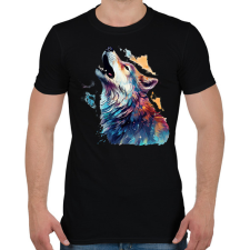 PRINTFASHION farkas - Férfi póló - Fekete férfi póló