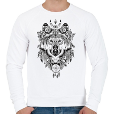 PRINTFASHION Farkas  - Férfi pulóver - Fehér férfi pulóver, kardigán