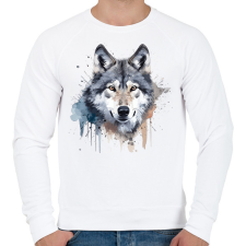 PRINTFASHION Farkas - Férfi pulóver - Fehér férfi pulóver, kardigán