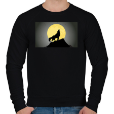 PRINTFASHION farkas - Férfi pulóver - Fekete férfi pulóver, kardigán