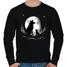 PRINTFASHION farkas - Férfi pulóver - Fekete