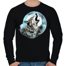PRINTFASHION Farkas - Férfi pulóver - Fekete férfi pulóver, kardigán