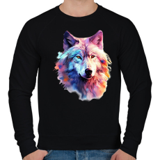 PRINTFASHION farkas - Férfi pulóver - Fekete