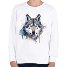 PRINTFASHION Farkas - Gyerek pulóver - Fehér gyerek pulóver, kardigán