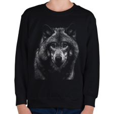PRINTFASHION farkas - Gyerek pulóver - Fekete gyerek pulóver, kardigán