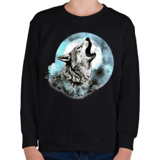 PRINTFASHION Farkas  - Gyerek pulóver - Fekete