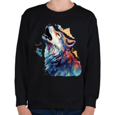 PRINTFASHION farkas - Gyerek pulóver - Fekete gyerek pulóver, kardigán