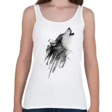 PRINTFASHION Farkas - Női atléta - Fehér női trikó