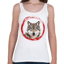 PRINTFASHION farkas - Női atléta - Fehér női trikó