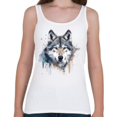 PRINTFASHION Farkas - Női atléta - Fehér