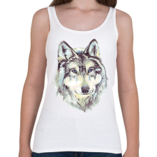 PRINTFASHION Farkas - Női atléta - Fehér női trikó