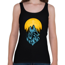 PRINTFASHION farkas - Női atléta - Fekete női trikó