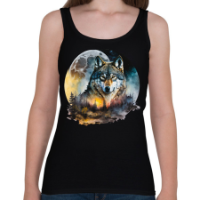 PRINTFASHION Farkas  - Női atléta - Fekete női trikó