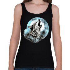 PRINTFASHION Farkas  - Női atléta - Fekete női trikó