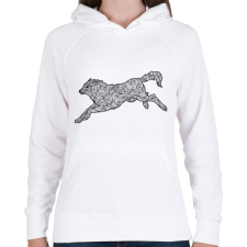 PRINTFASHION Farkas - Női kapucnis pulóver - Fehér női pulóver, kardigán