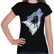 PRINTFASHION Farkas - Női póló - Fekete női póló