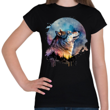 PRINTFASHION Farkas - Női póló - Fekete női póló