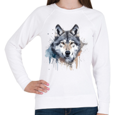 PRINTFASHION Farkas - Női pulóver - Fehér női pulóver, kardigán