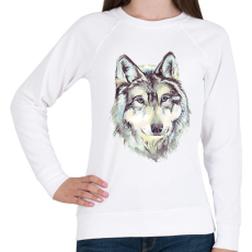 PRINTFASHION Farkas - Női pulóver - Fehér
