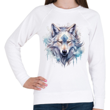 PRINTFASHION farkas - Női pulóver - Fehér női pulóver, kardigán